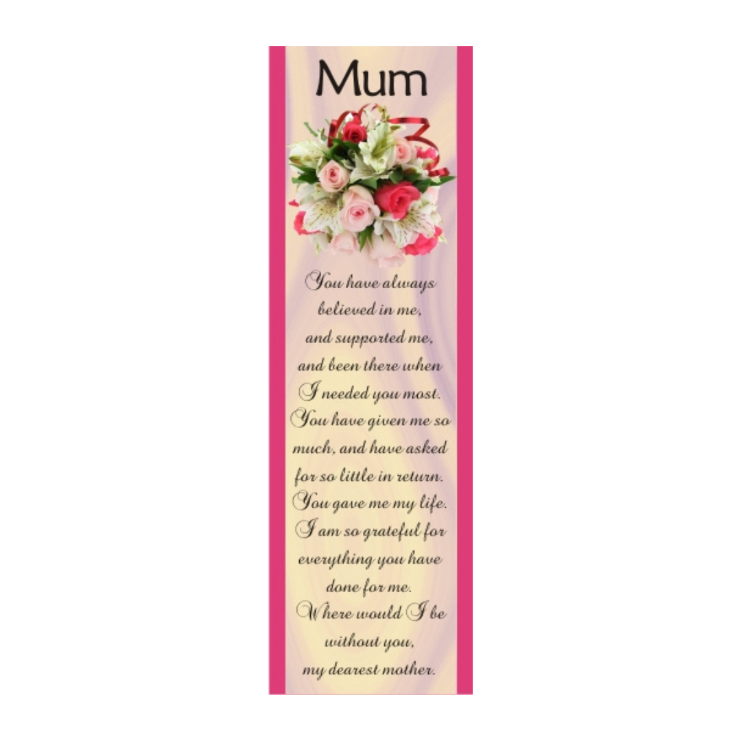 Mum - Heartfelt Bookmark