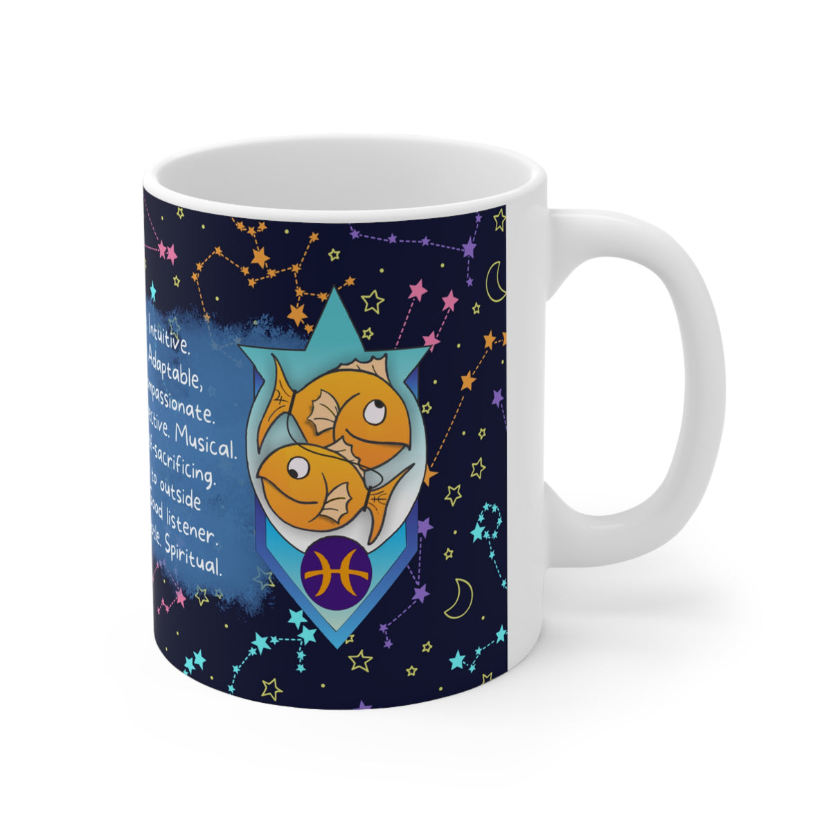 Pisces Zodiac Mug - Compassionate and Intuitive