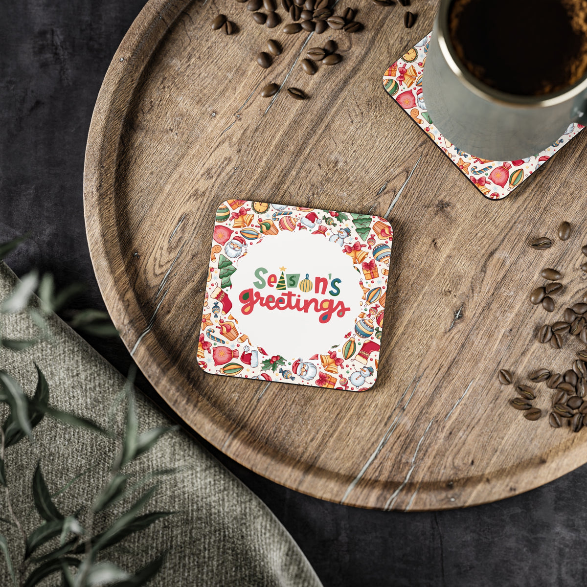 Seasons Greetings Coasters