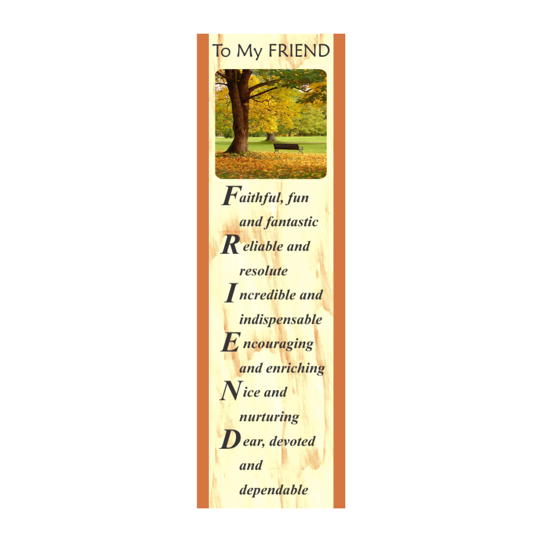 To My Friend - Heartfelt Gesture Bookmark