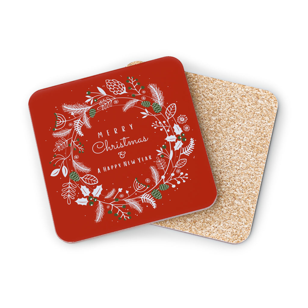 Christmas Boho Red Coasters