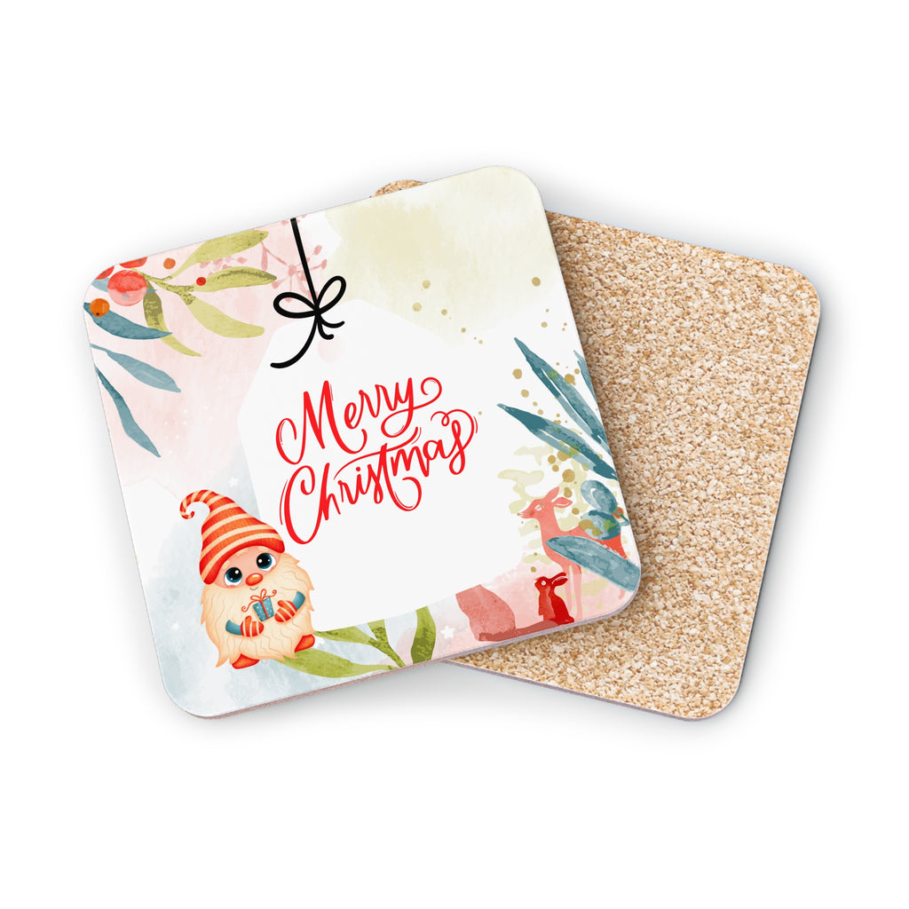 Santa Bush Gnome Coasters