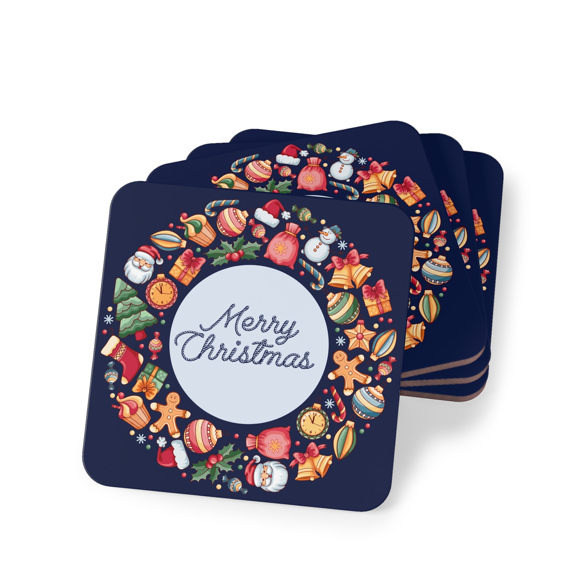 Merry Christmas Ornament Coasters