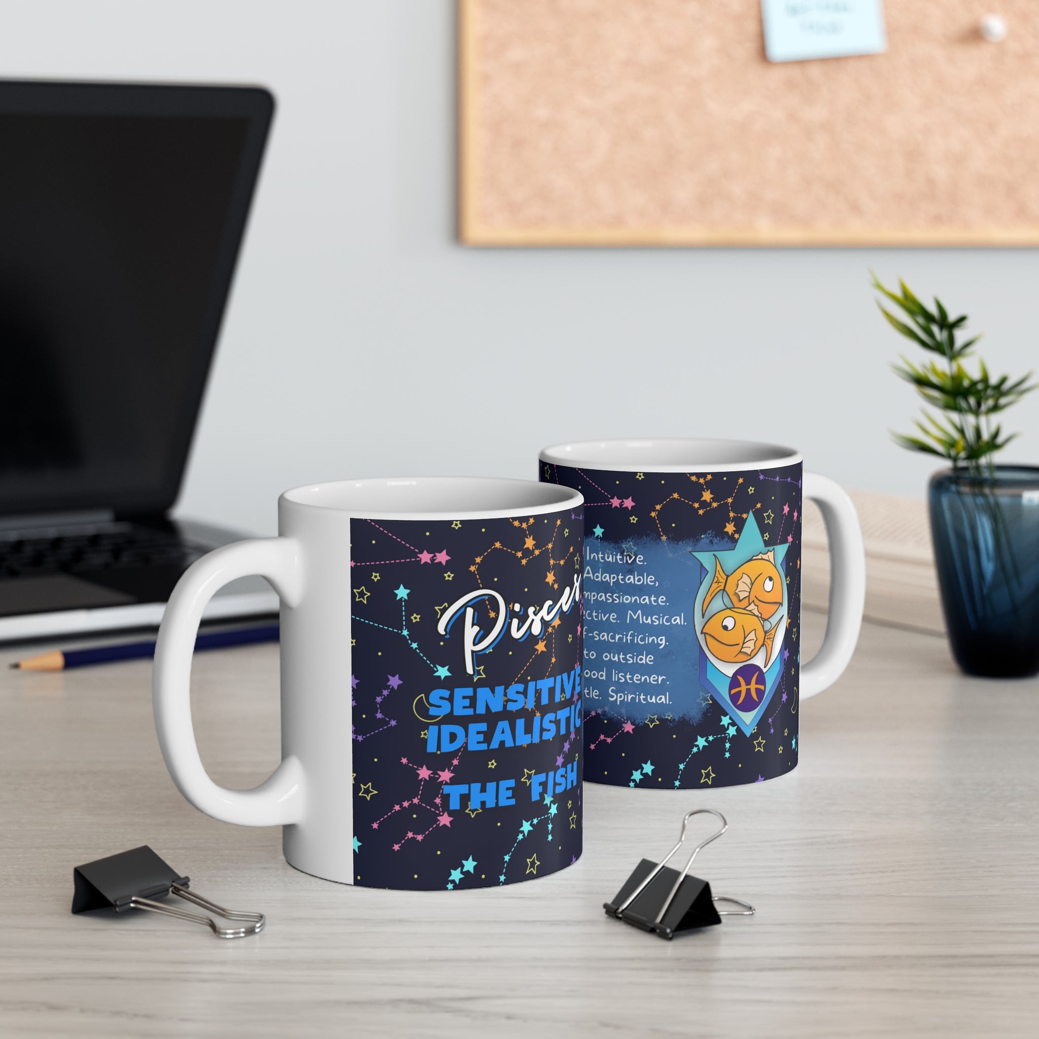 Pisces Zodiac Mug - Compassionate and Intuitive