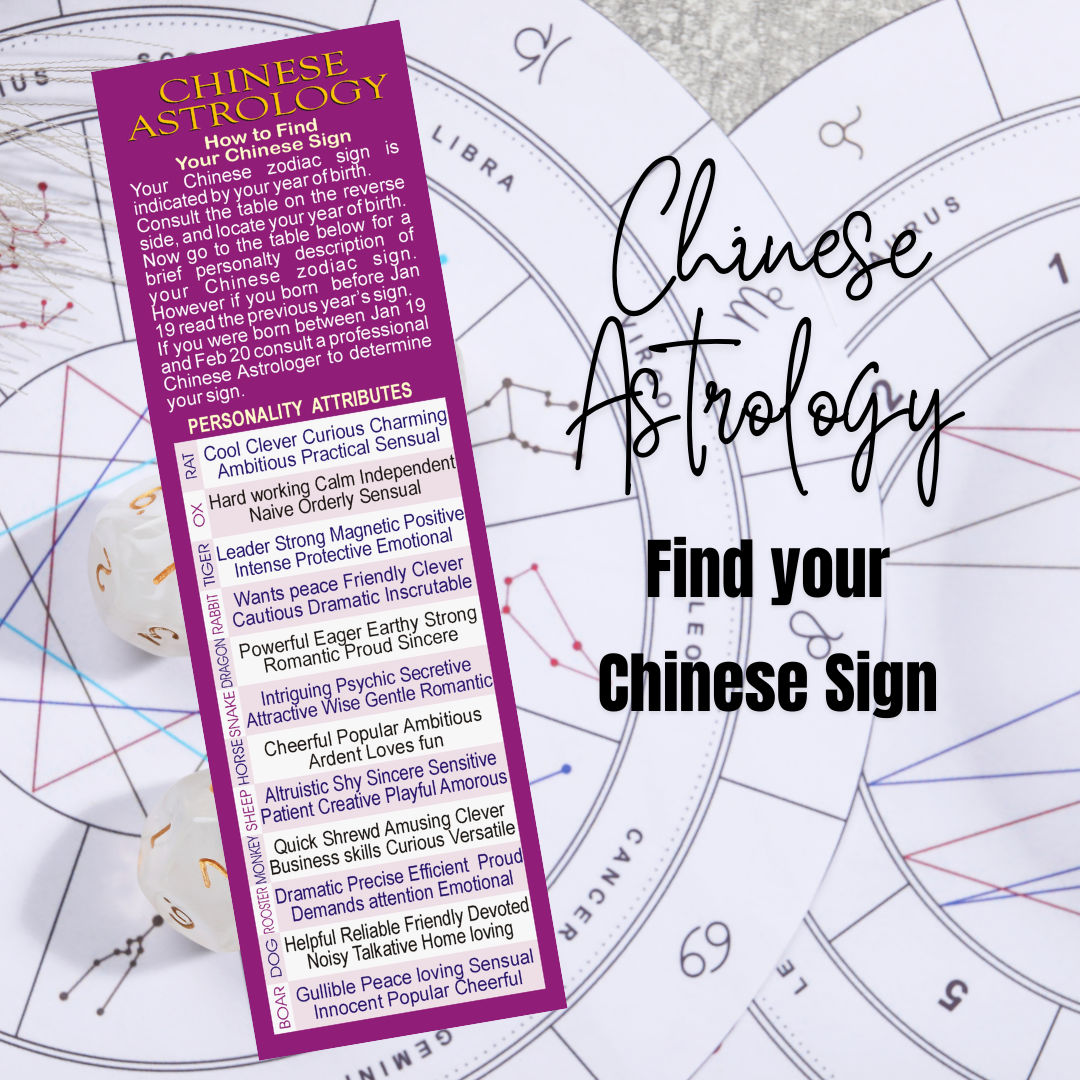 Chinese Astrology Bookmark - Discover Your Destiny