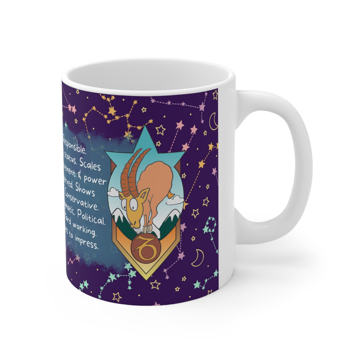 Capricorn Zodiac Mug - Ambitious and Resilient