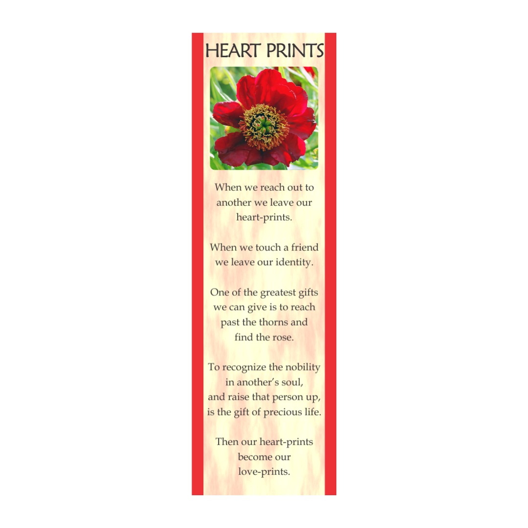 Heart Prints - Touching Tribute Bookmark