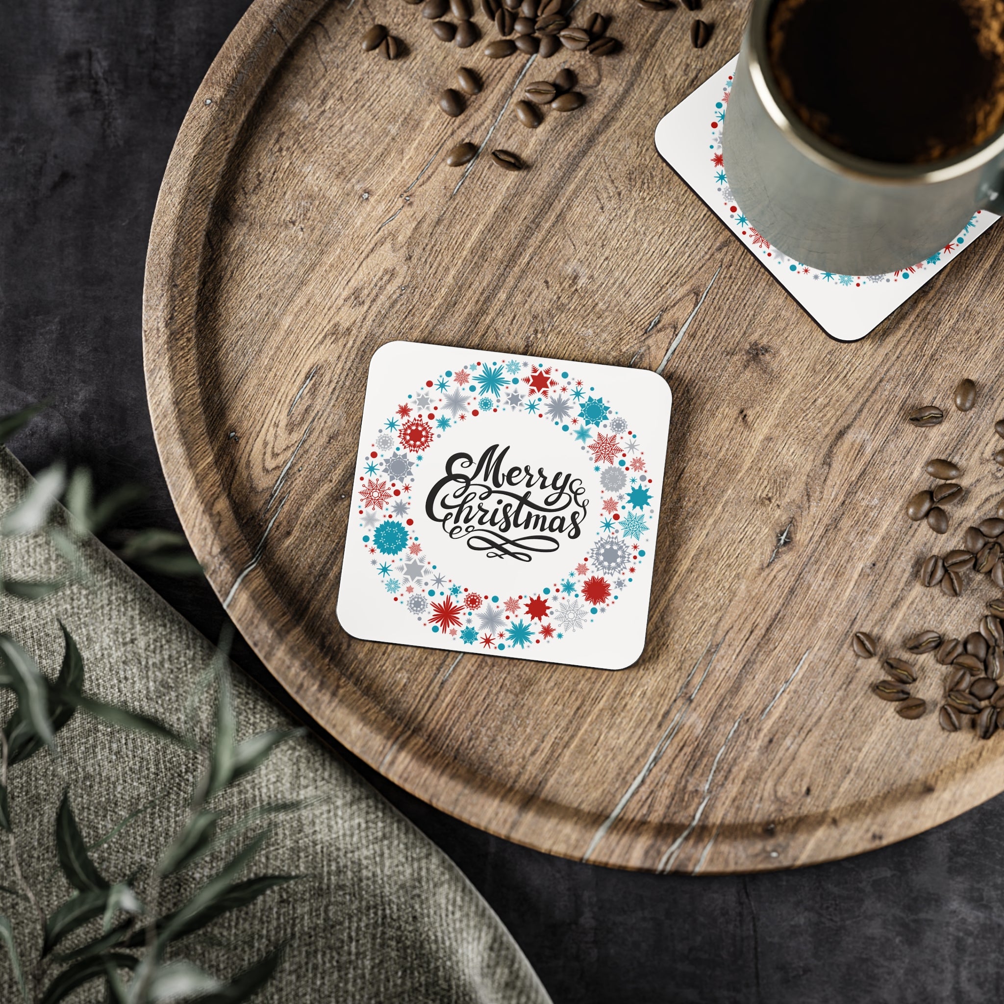 Merry Christmas Stars Coasters
