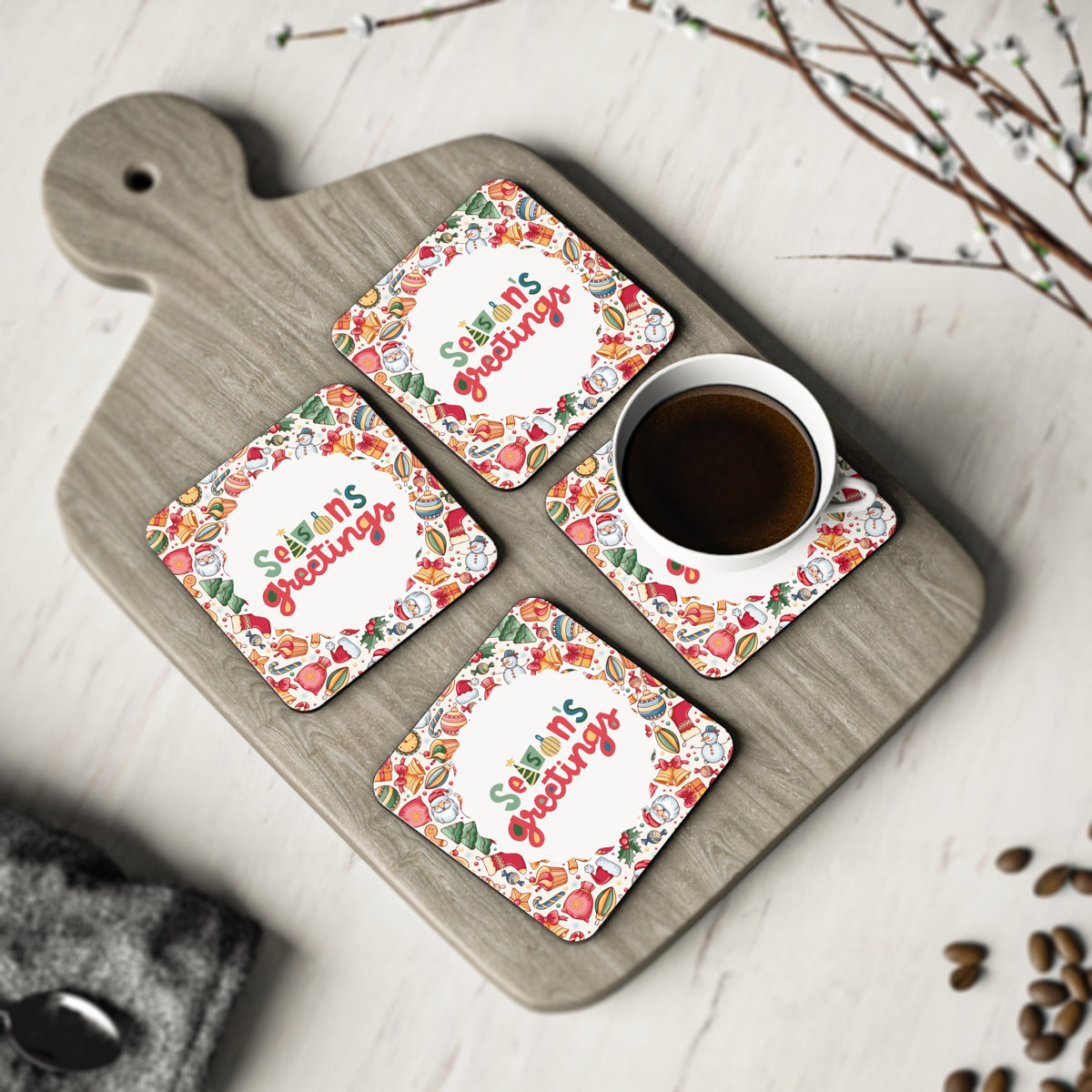 Seasons Greetings Coasters