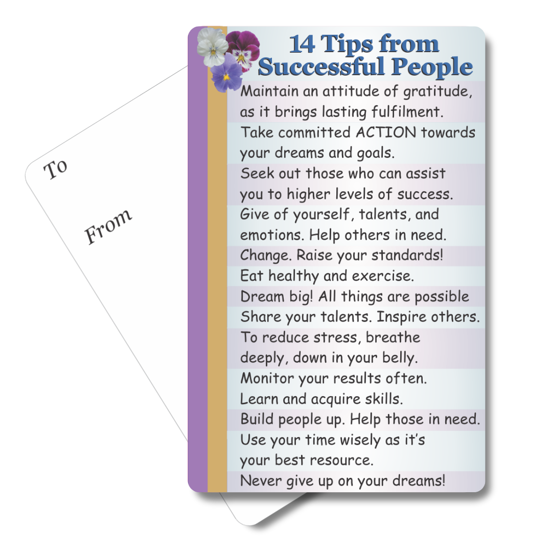 14 Tips from Suc'l People Mini Pocket Card