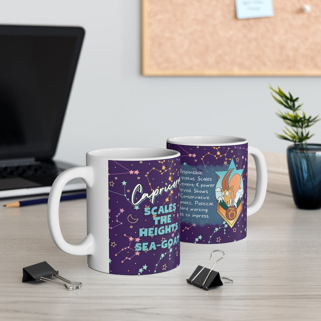 Capricorn Zodiac Mug - Ambitious and Resilient