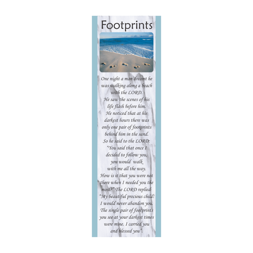 Footprints In The Sand Bookmark