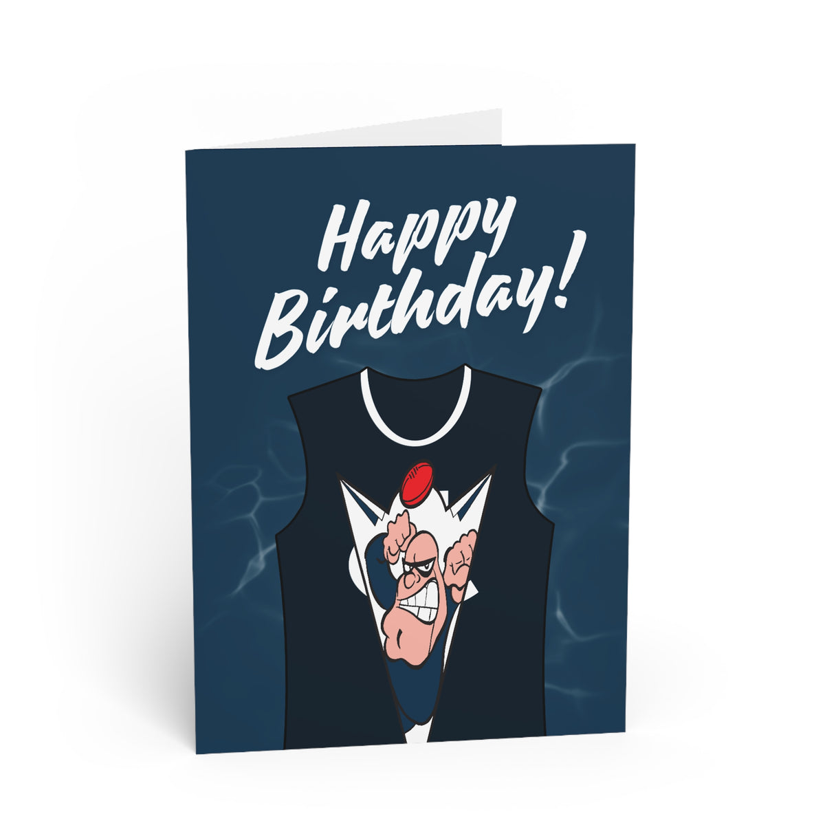Navy Blues -  Football Birthday Card