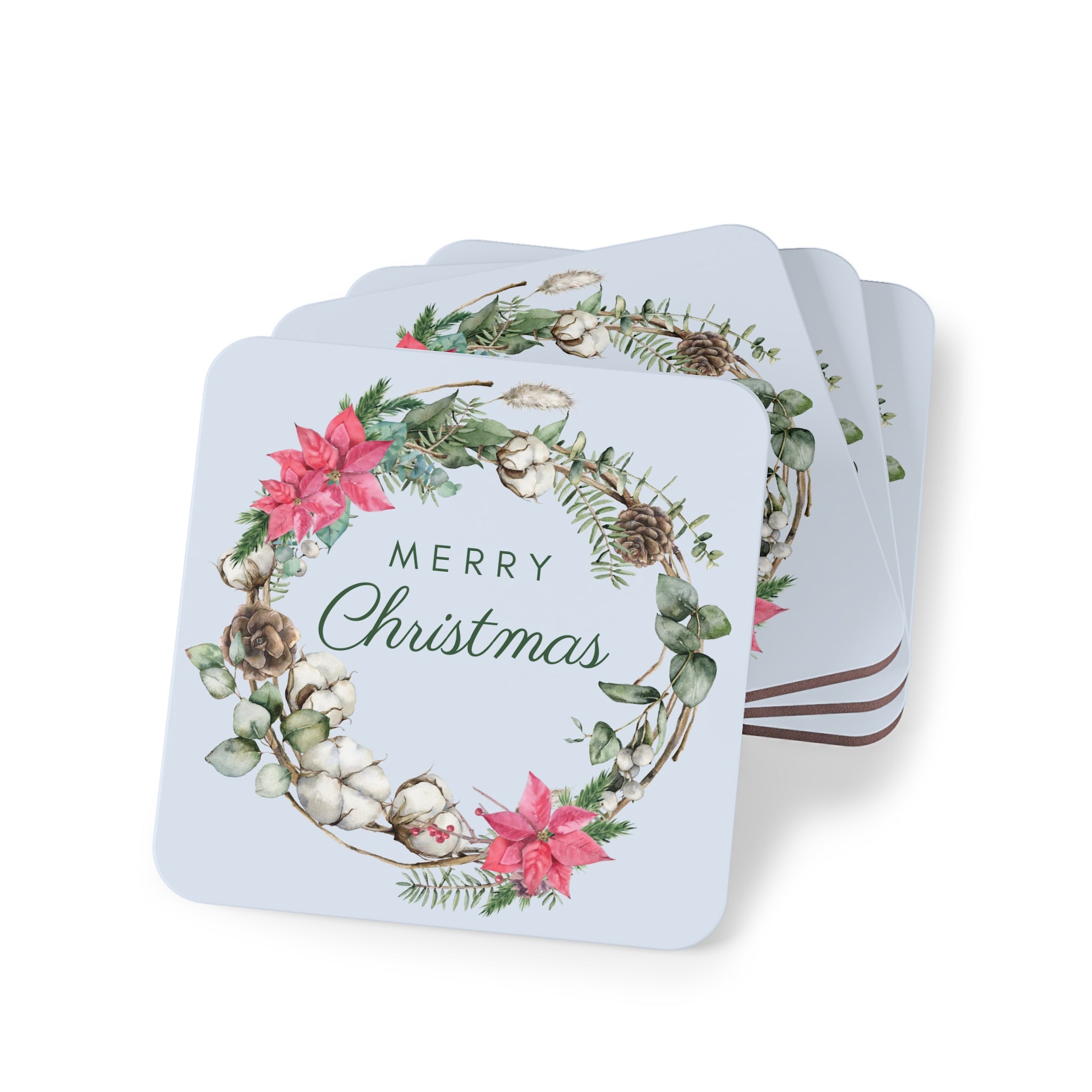 Christmas Bush Wreath Coasters