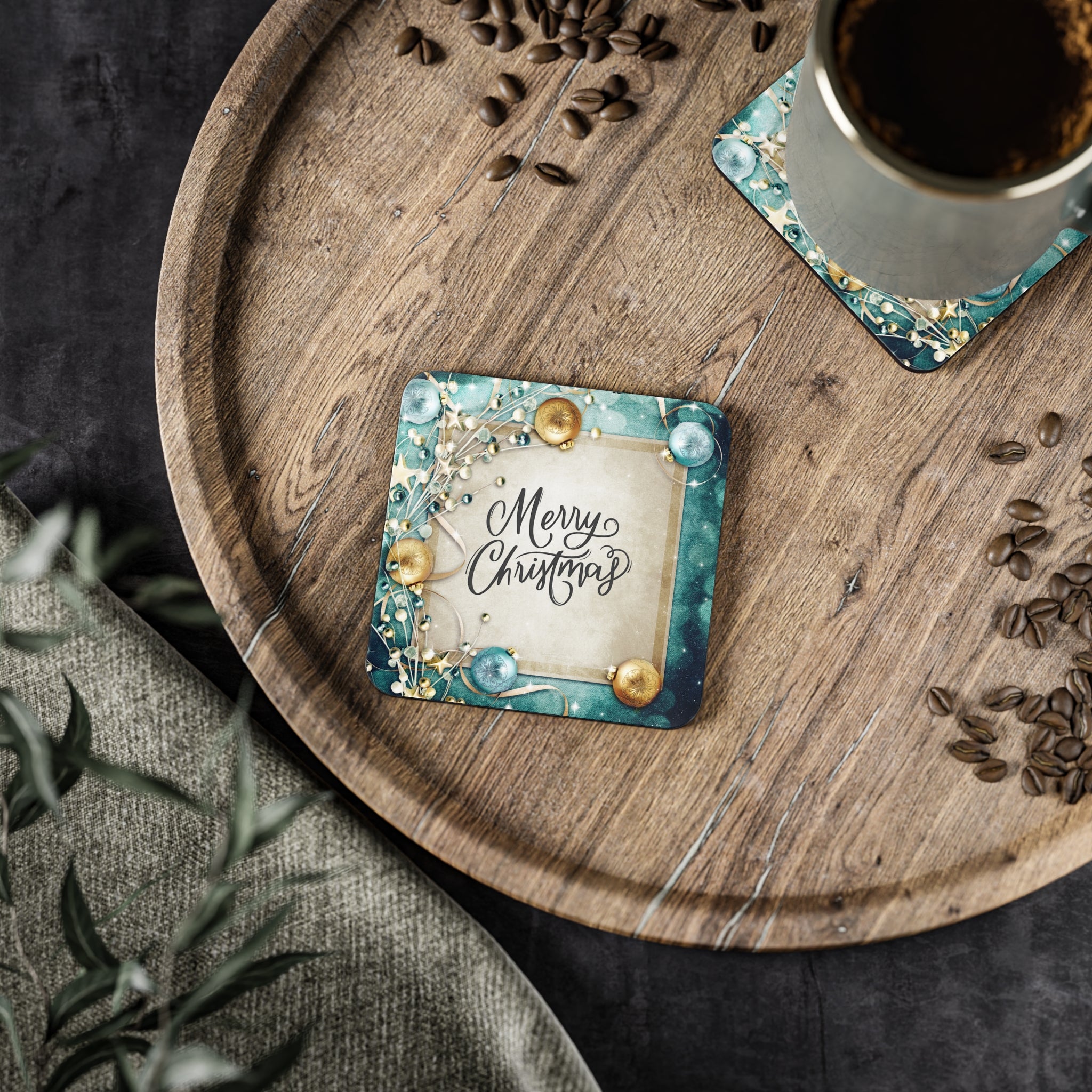Merry Bauble Christmas Coasters