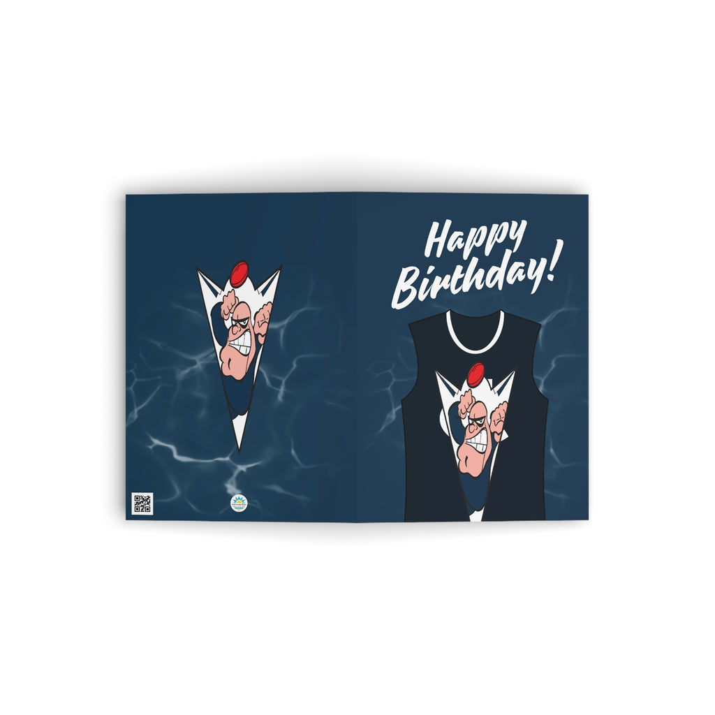 Navy Blues -  Football Birthday Card