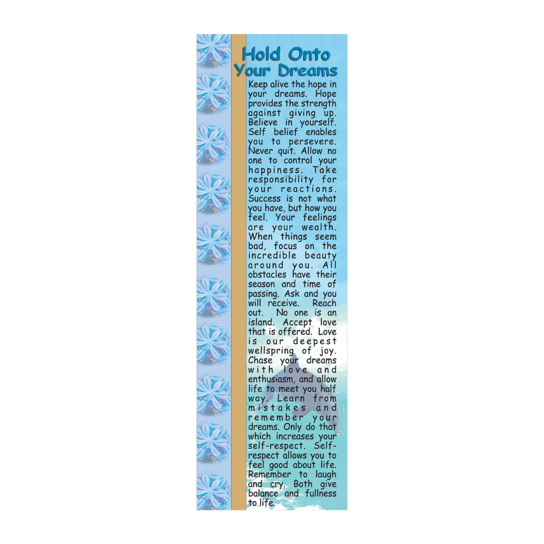 Hold Onto Your Dreams Bookmark