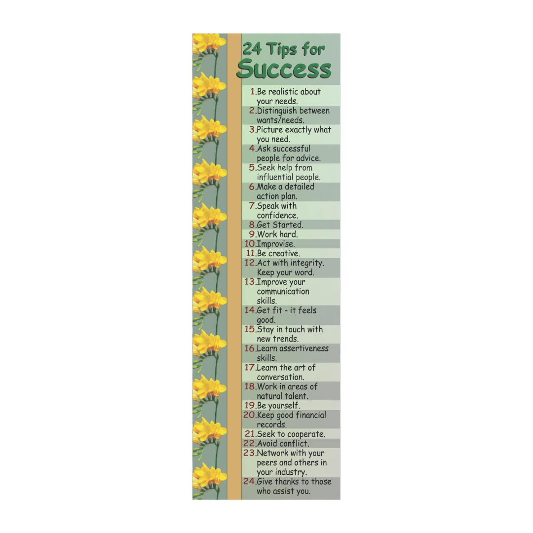 Tips for Success Bookmark