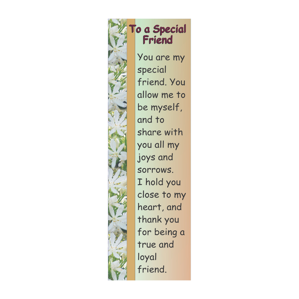 To a Special Friend Bookmark