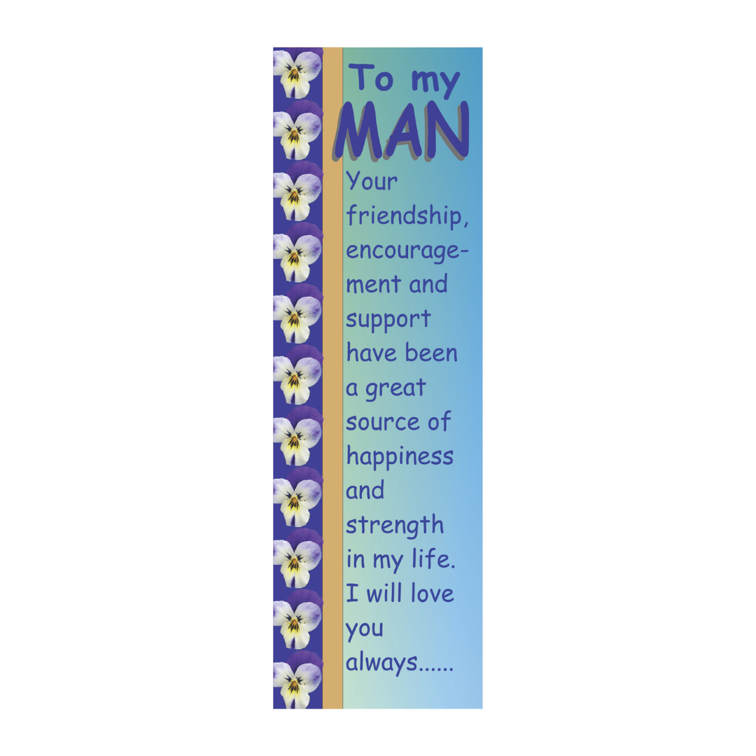 To My Man Bookmark