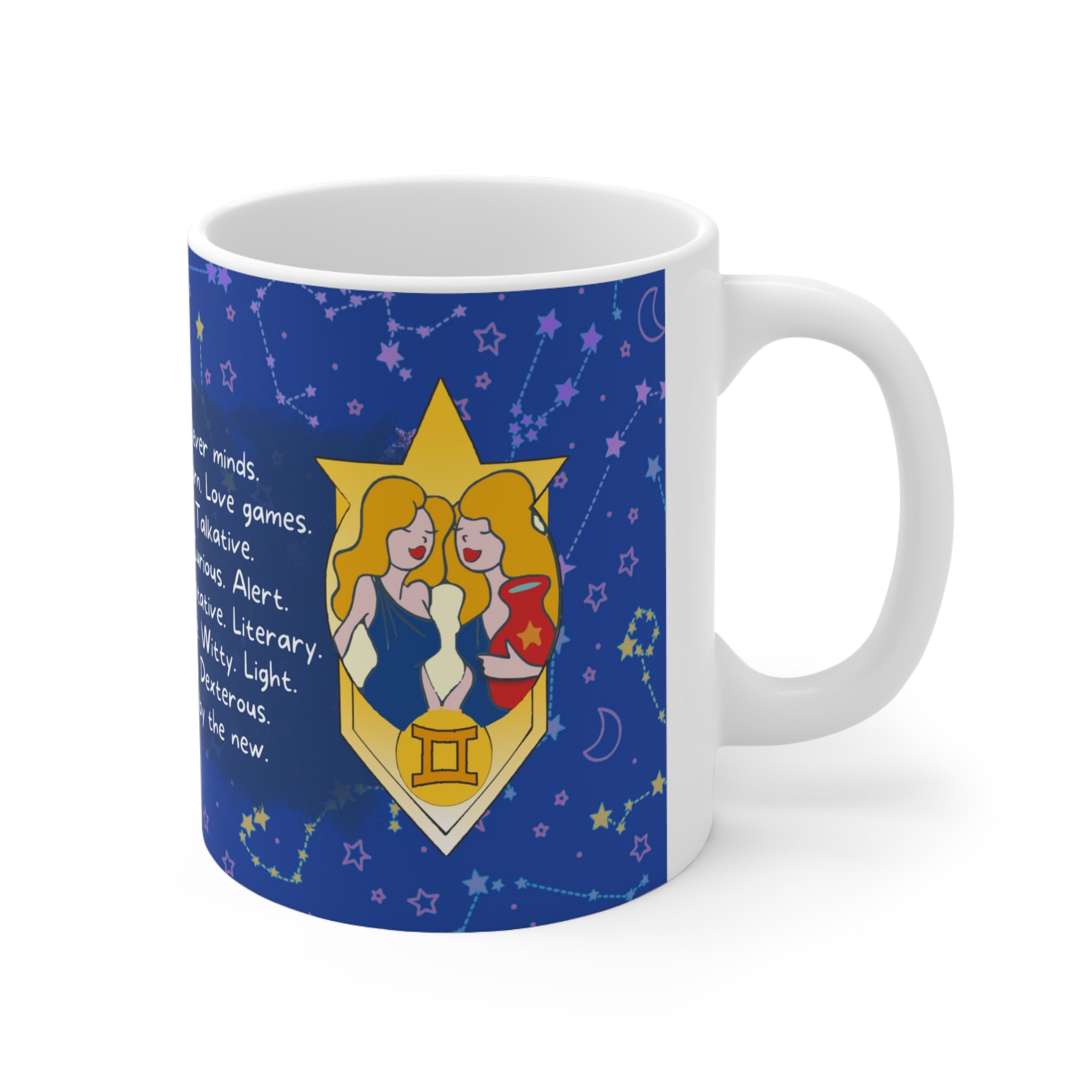 Gemini Zodiac Mug - Lively and Curious