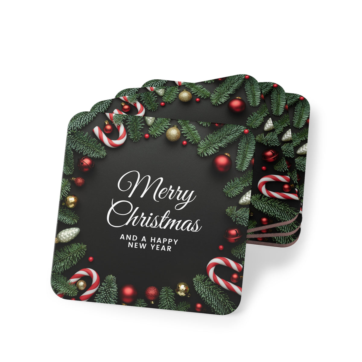 Merry Christmas New Year Coasters