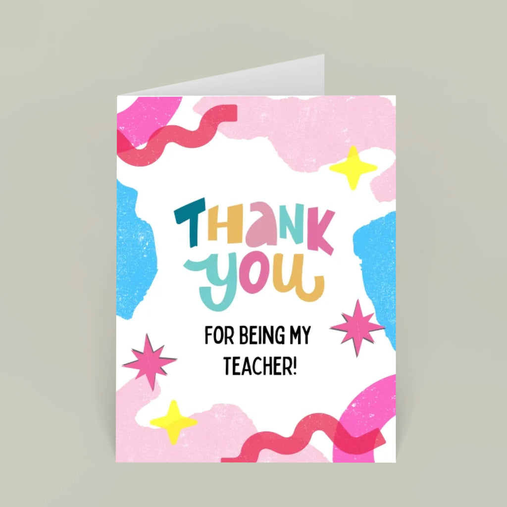 Thank You Teacher Cards Portrait