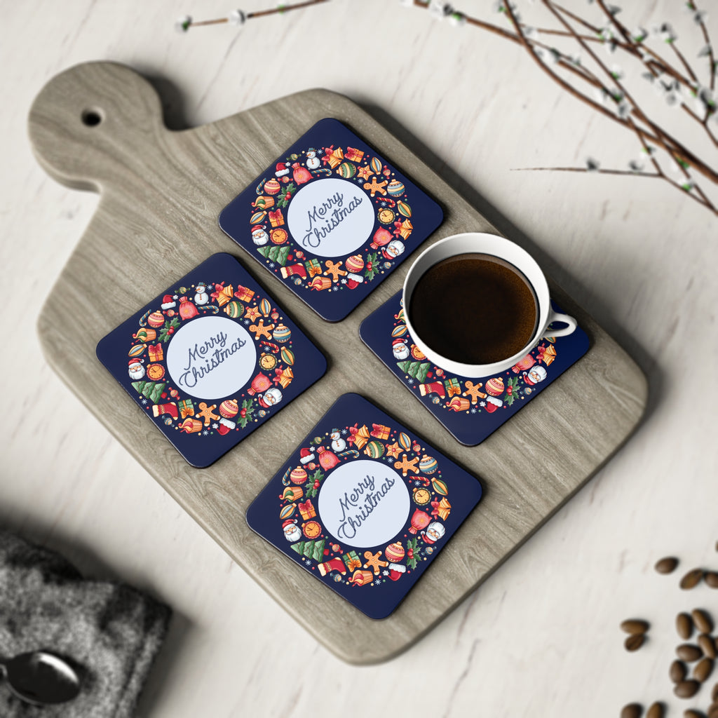 Merry Christmas Ornament Coasters