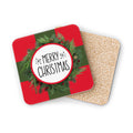 Merry Christmas Wreath Coasters