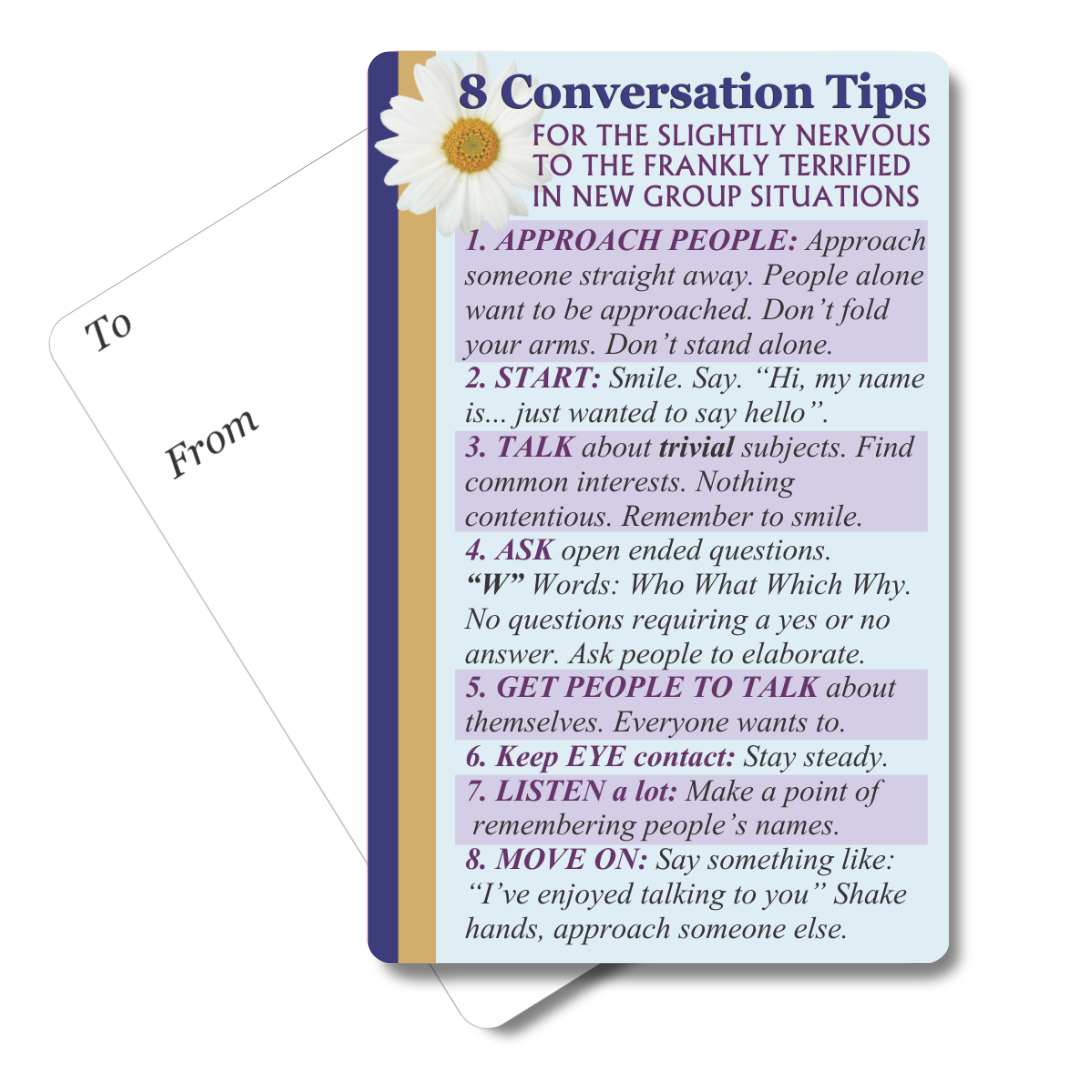8 Conversation Tips Mini Pocket Card
