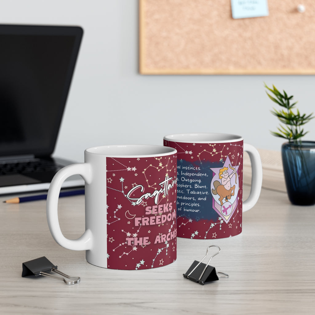 Sagittarius Zodiac Mug - Adventurous and Free-Spirited