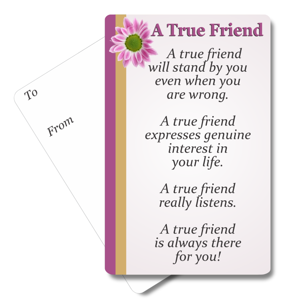 A True Friend Mini Pocket Card