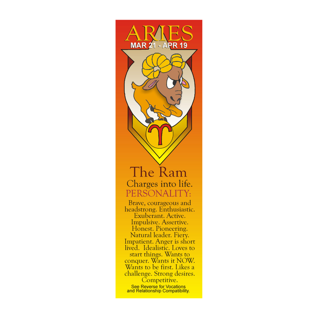 Aries Zodiac Bookmark - The Ram