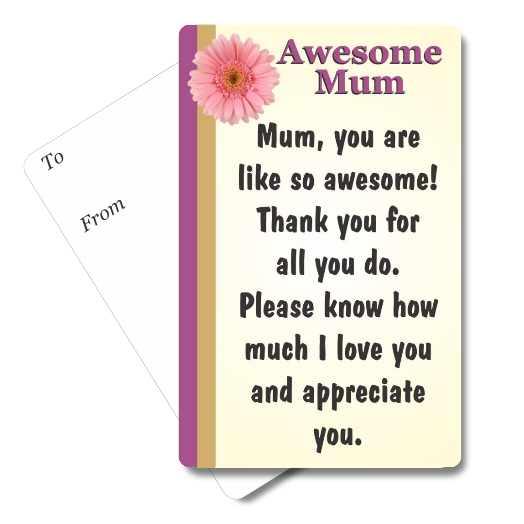 Awesome Mum Mini Pocket Card