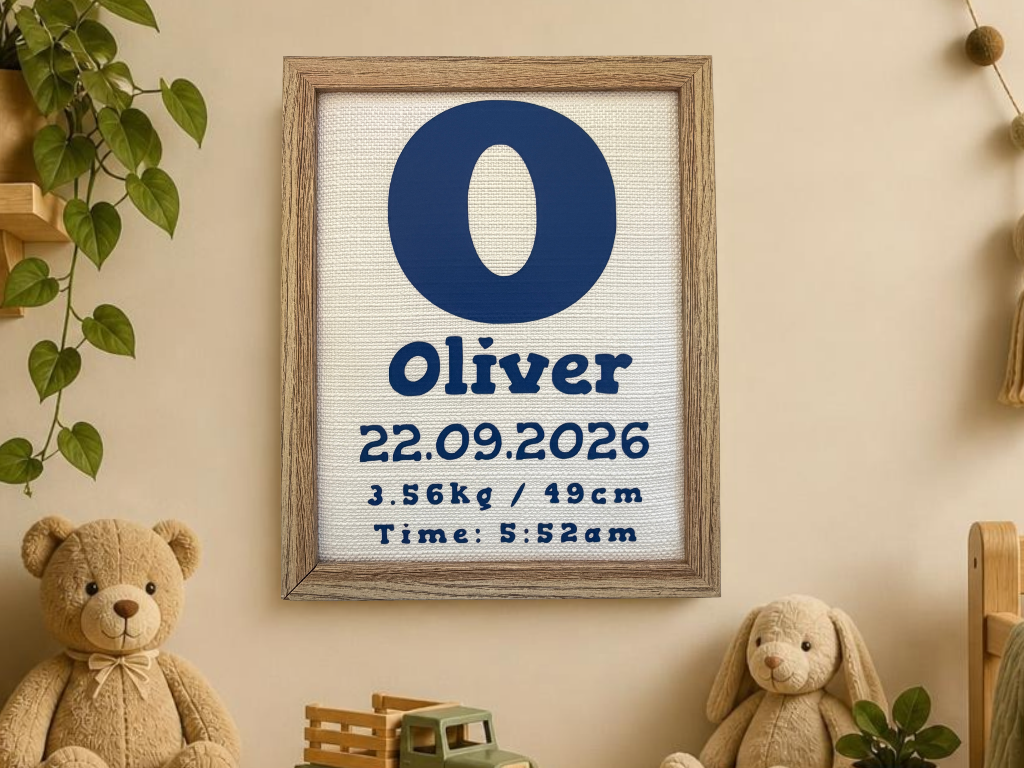 Birth Details Keepsake Frame