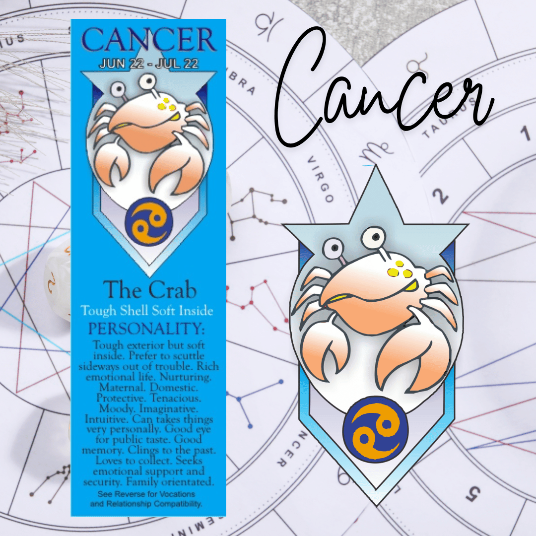 Cancer Zodiac Bookmark - The Crab