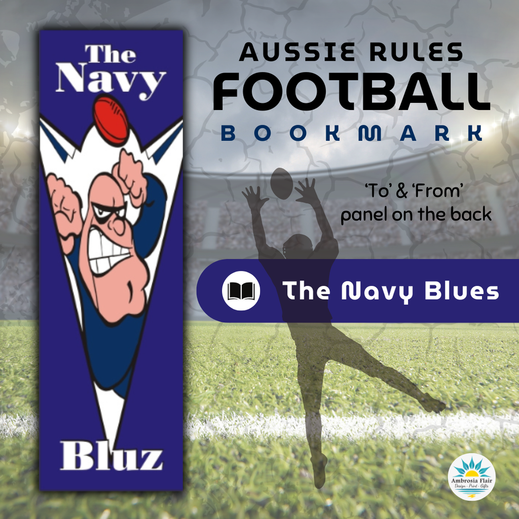 Navy Bluz Footy Bookmark