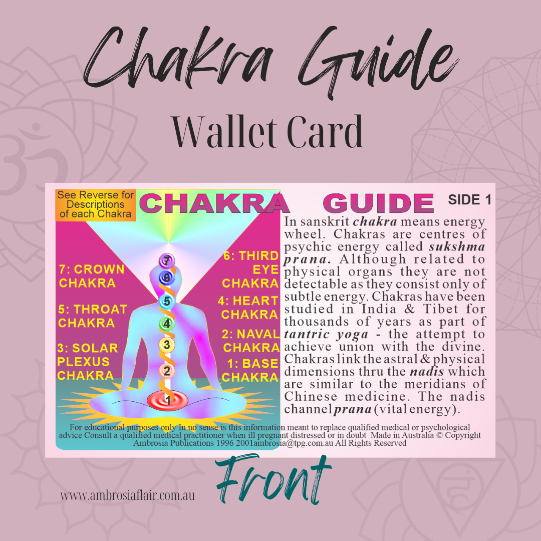 Chakra Beginner's Wallet Card - Alternative Healing