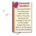 Dearest Mother Mini Pocket Card