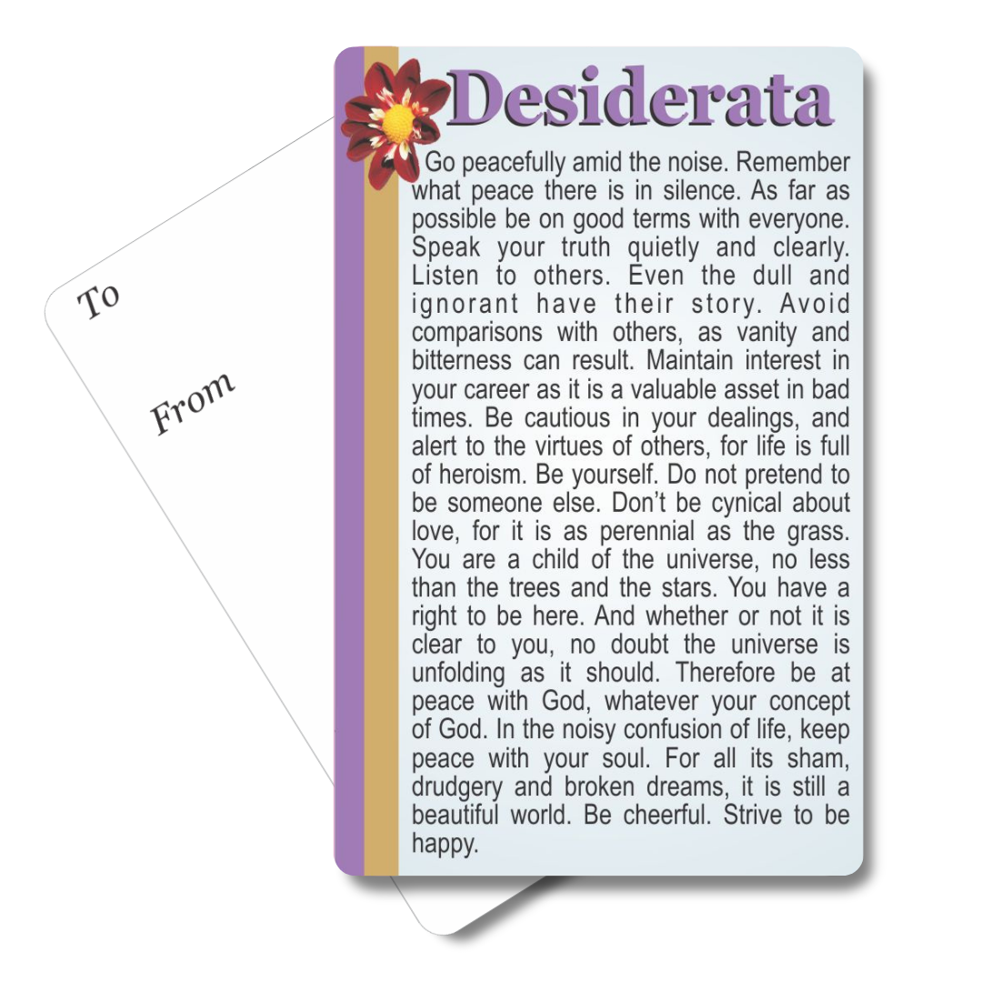 Desiderata Mini Pocket Card