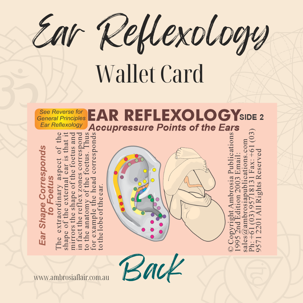 Ear Reflexology Wallet Card - Alternative Healing