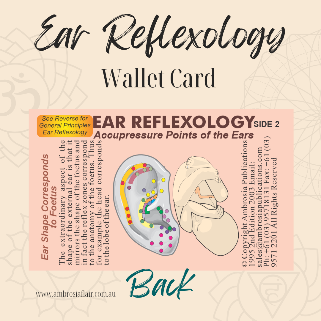 Ear Reflexology Wallet Card - Alternative Healing