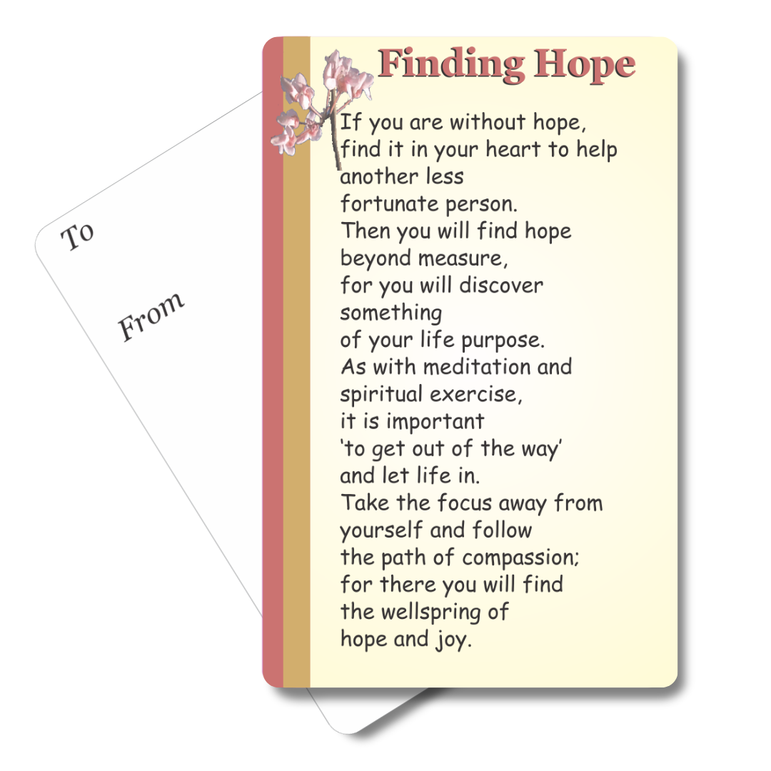 Finding Hope Mini Pocket Card