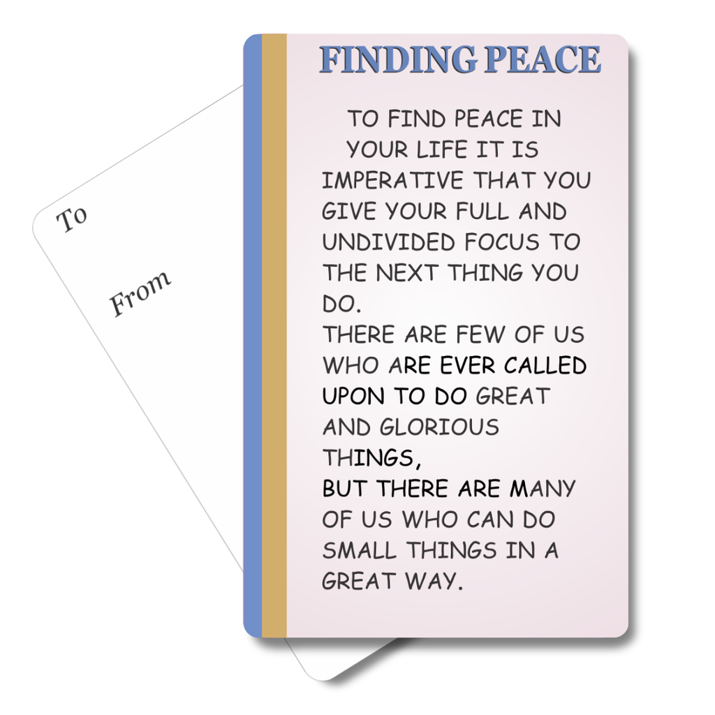 Finding Peace Mini Pocket Card