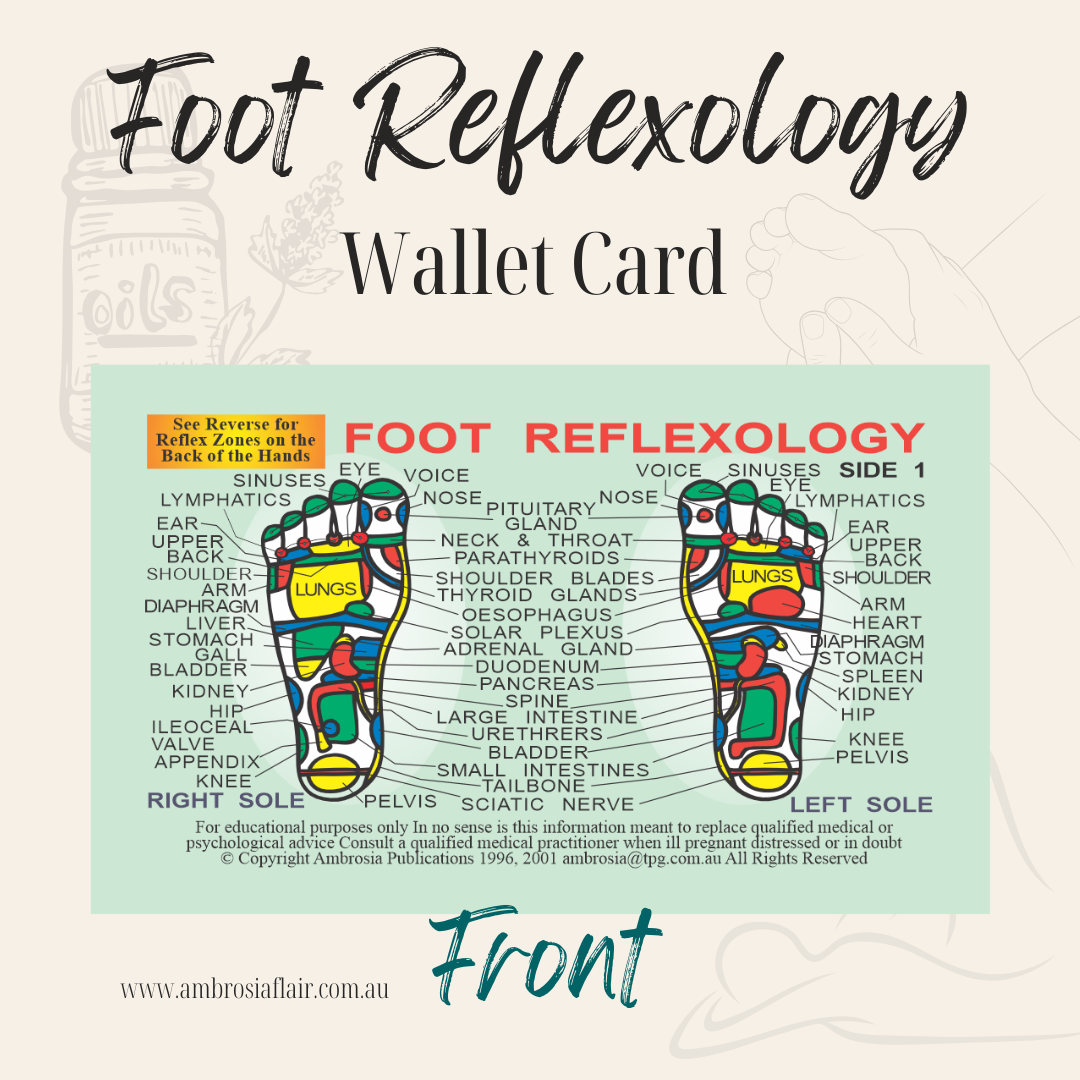 Foot Reflexology Wallet Card