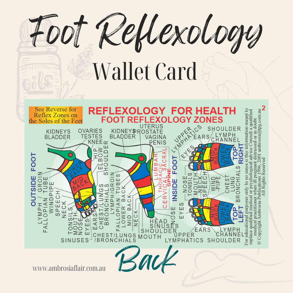 Foot Reflexology Wallet Card
