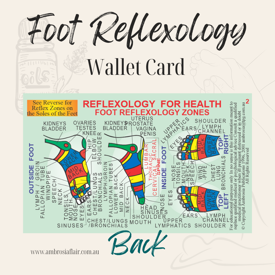 Foot Reflexology Wallet Card