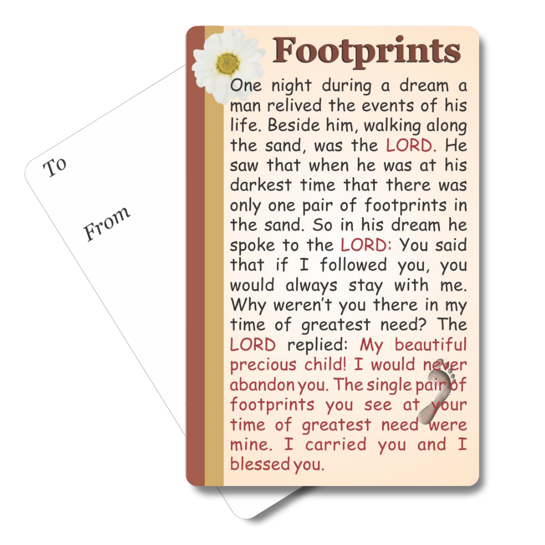 Footprints Mini Pocket Card