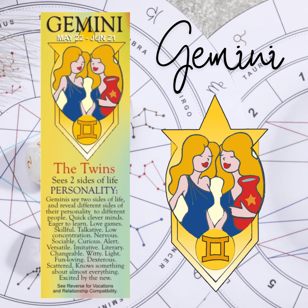 Gemini Zodiac Bookmark - The Twins