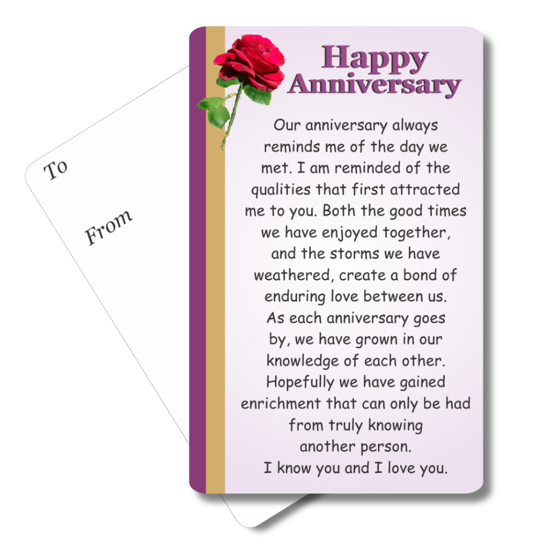 Happy Anniversary Mini Pocket Card
